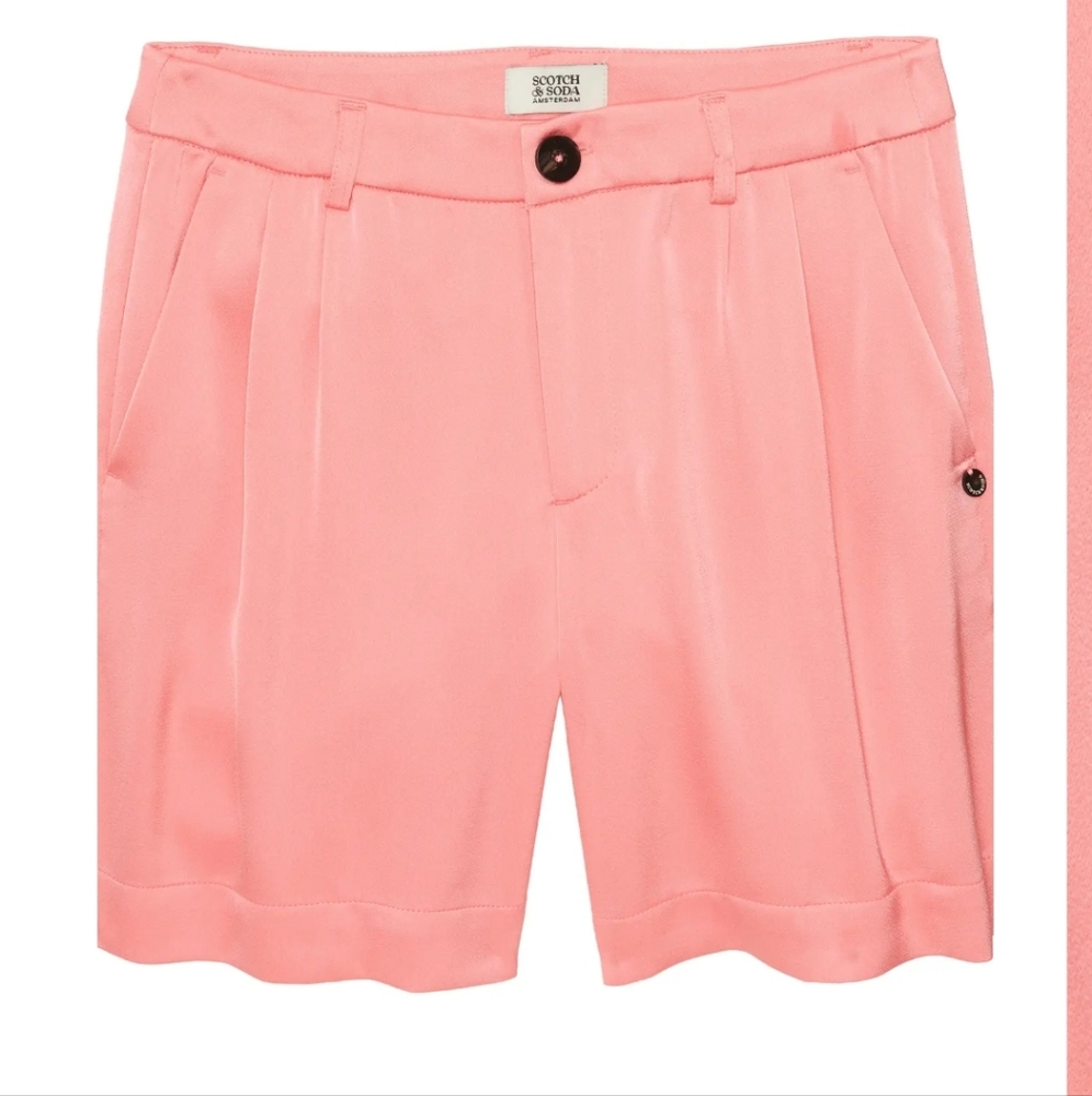 SCOTCH R'BELLE High Waist Drapey Satin Shorts size 14